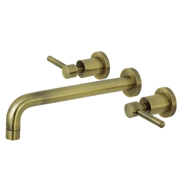 Roman Tub Faucet, Antique Brass, Wall Mount